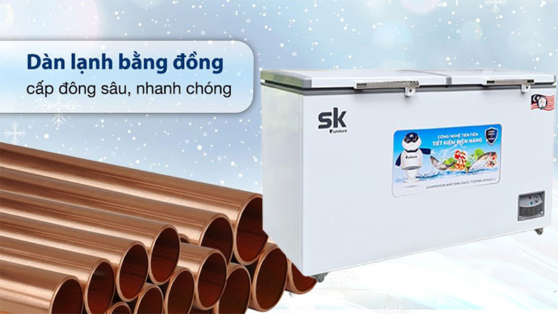 Chất liệu dàn lạnh của Tủ đông Sumikura SKF-750