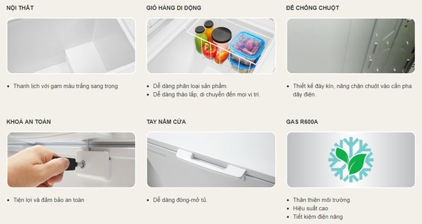 Chi tiết của tủ đông Toshiba CR-A198V 198 lít