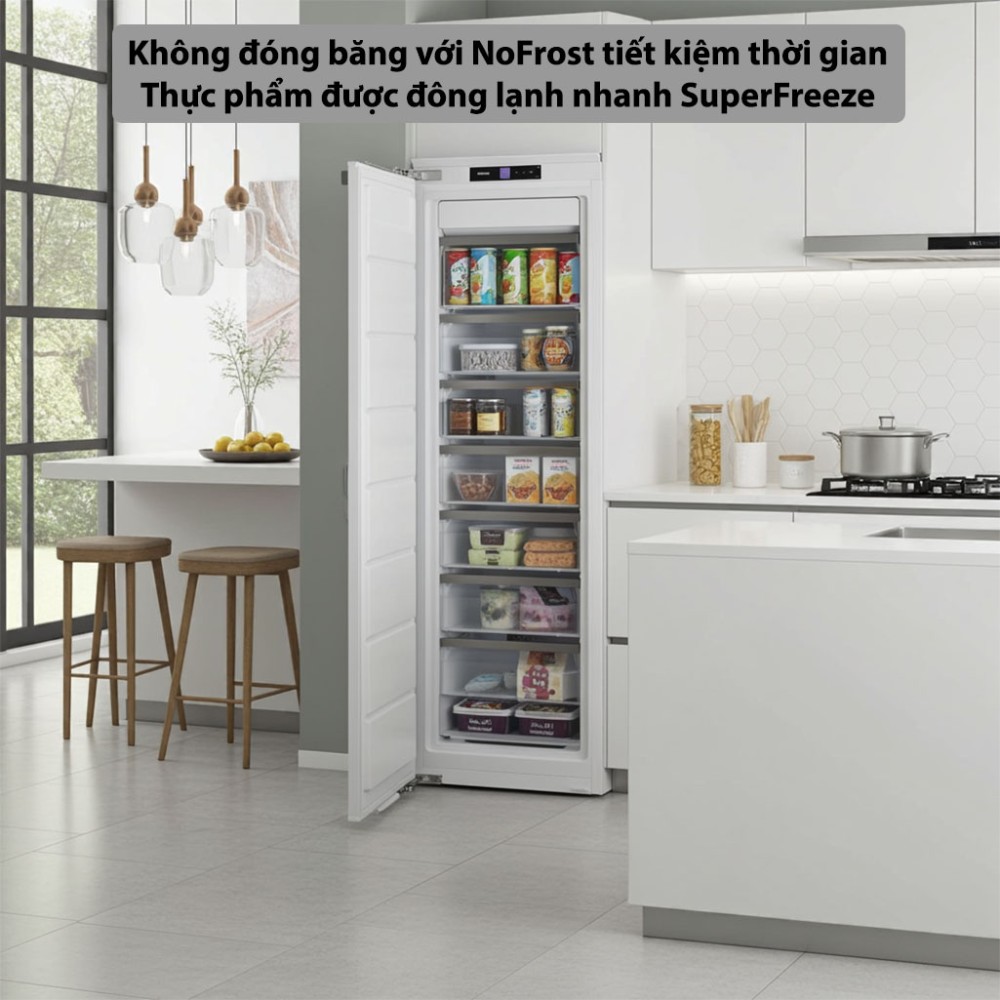 Tủ đông âm tủ Miele FNS 7740D 125 Gala công nghệ làm lạnh hiện đại, hiệu suất cao