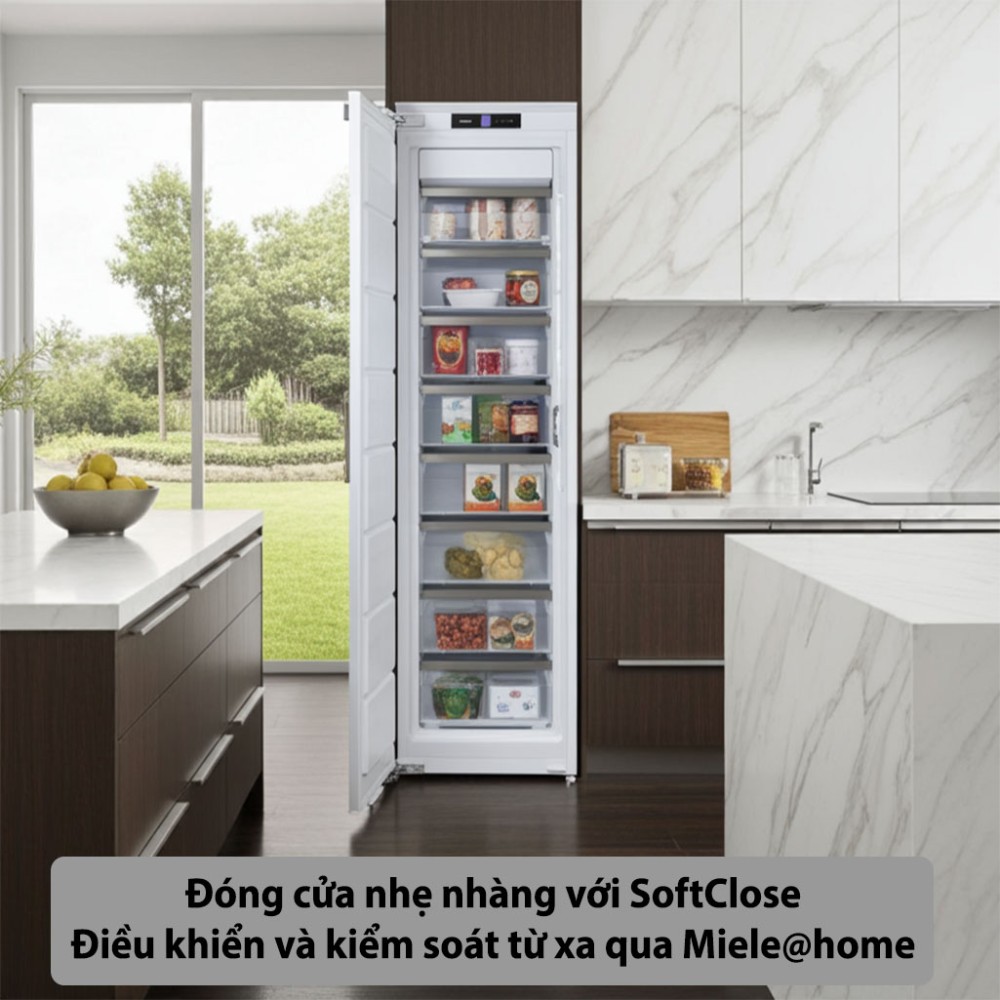 Tủ đông âm tủ Miele FNS 7740D 125 Gala kết nối Miele@home điều khiển thông minh