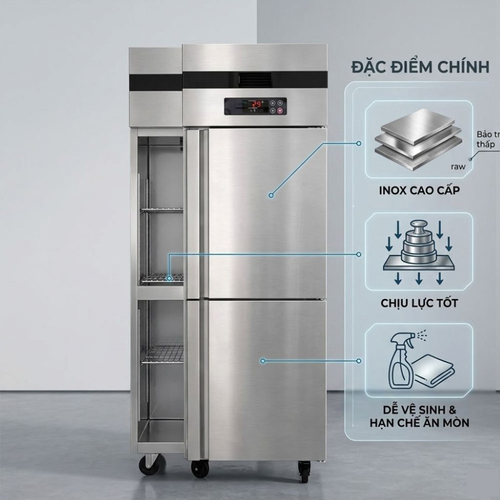 Tủ đông công nghiệp 500l lít Bettop TD2C - Hàng chính hãng