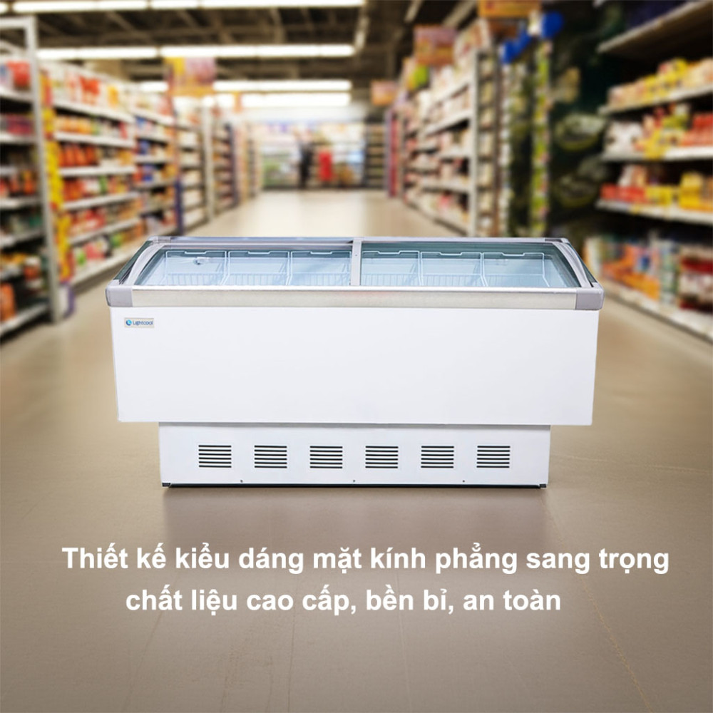 Tủ đông đảo mặt kính phẳng 2m Lightcool SD-798 615L thiết kế hiện đại, chất liệu cao cấp