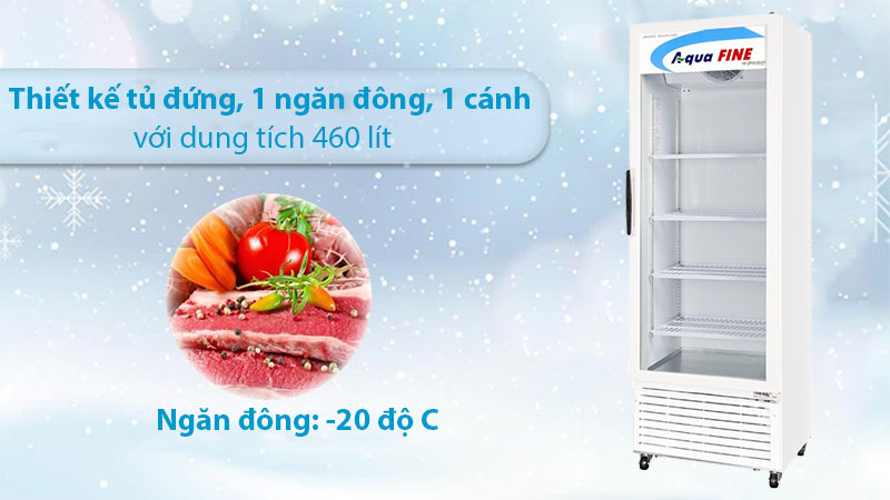 Dung tích của Tủ đông đứng Aquafine JW-500CF