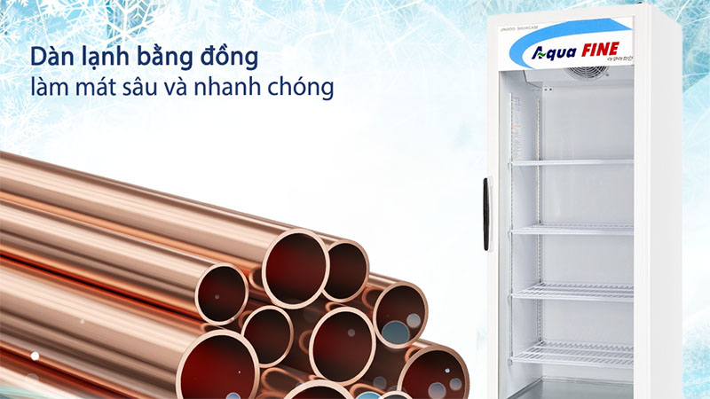 Chất liệu dàn lạnh của Tủ đông đứng Aquafine JW-500CF