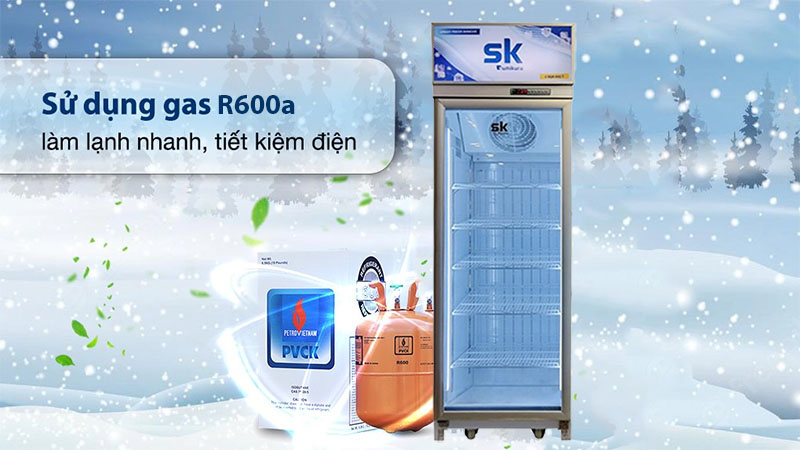 Gas làm lạnh của Tủ đông đứng mặt kính Sumikura SKFG-50HZ1