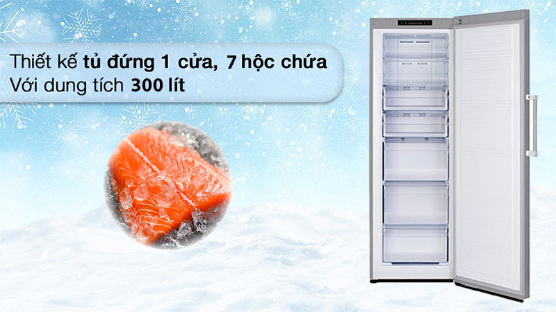 Dung tích của Tủ đông đứng Sumikura SKFU-300HSN