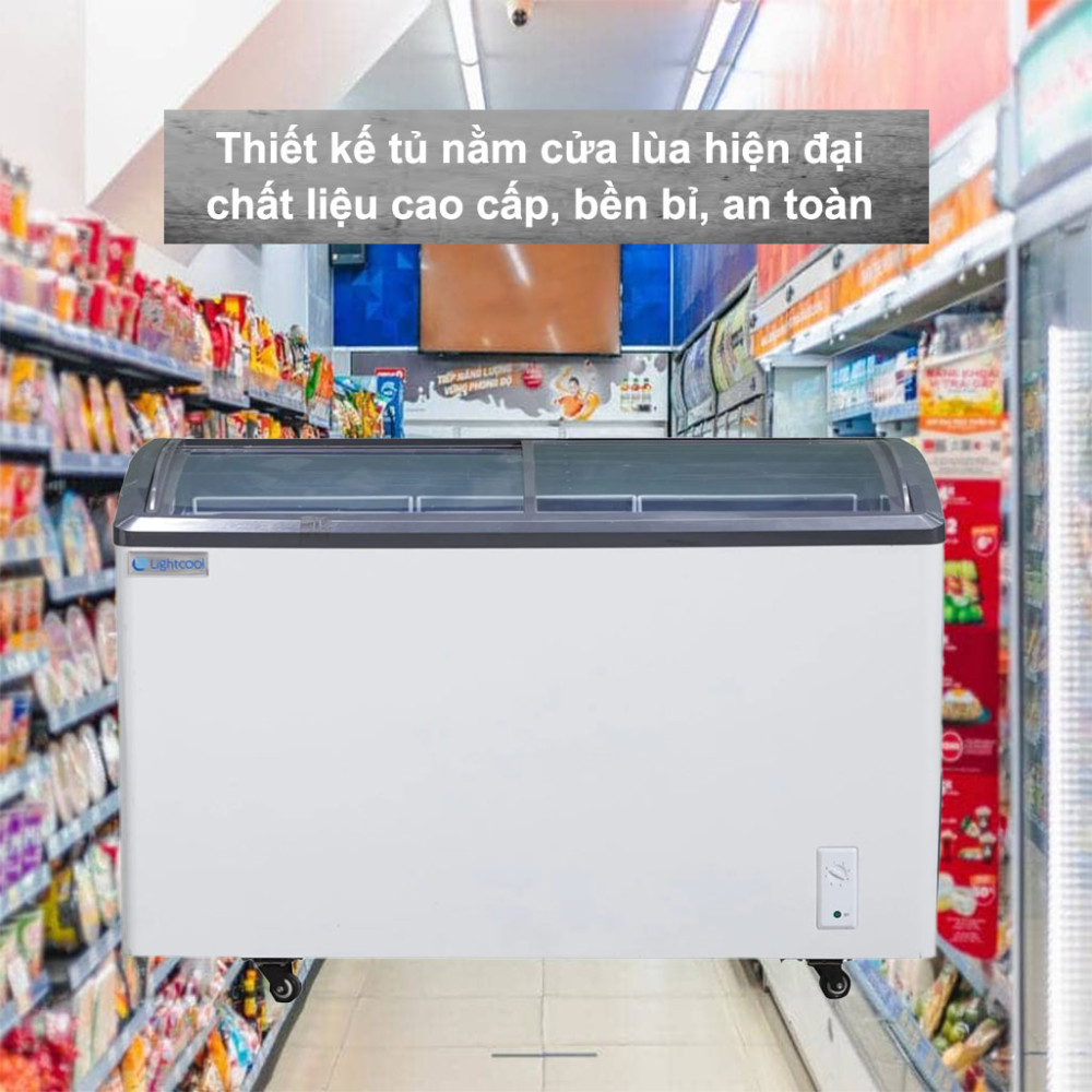 Tủ đông kem Lightcool SD-418Y 328L thiết kế hiện đại, chất liệu cao cấp