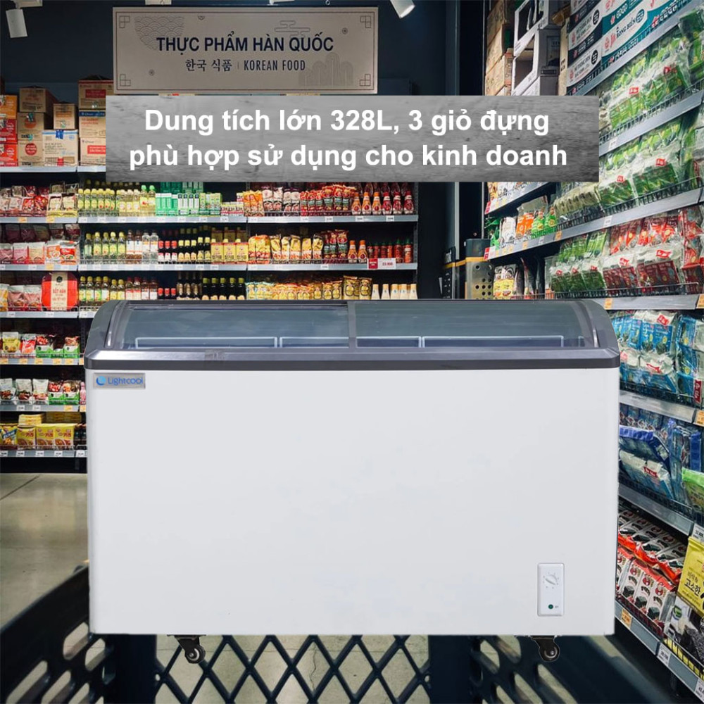 Tủ đông kem Lightcool SD-418Y 328L có dung tích lớn phù hợp kinh doanh