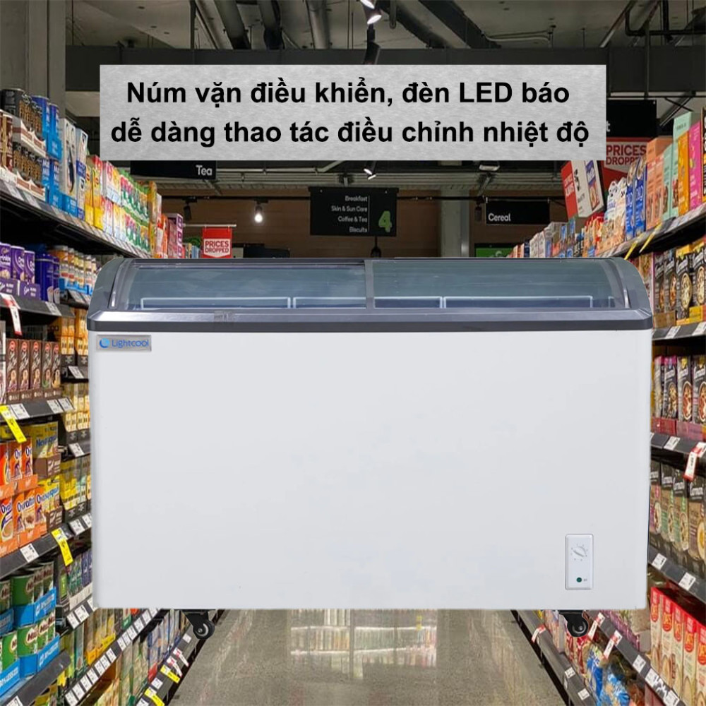 Tủ đông kem Lightcool SD-418Y 418L thiết kế điều khiển đơn giản, dễ sử dụng