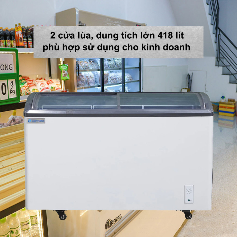 Tủ đông kem Lightcool SD-418Y 418L có dung tích lớn phù hợp kinh doanh