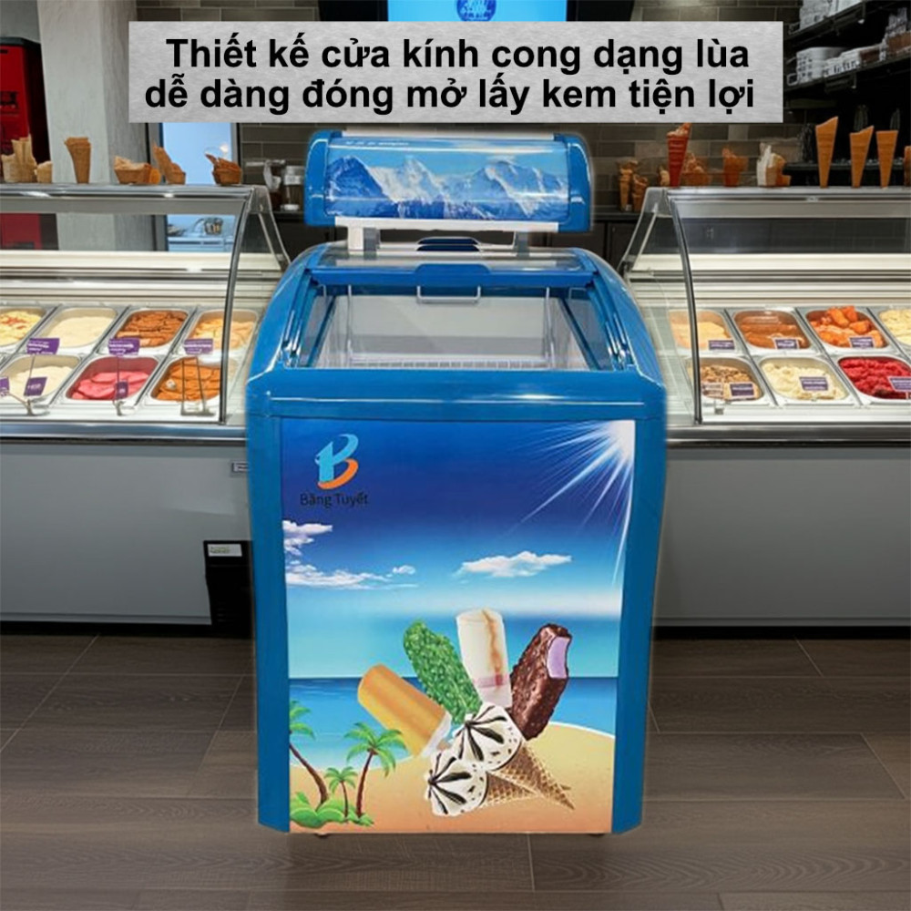 Tủ đông kem Lightcool SD-148Y 148 lít thiết kế cửa kính dễ dàng quan sát