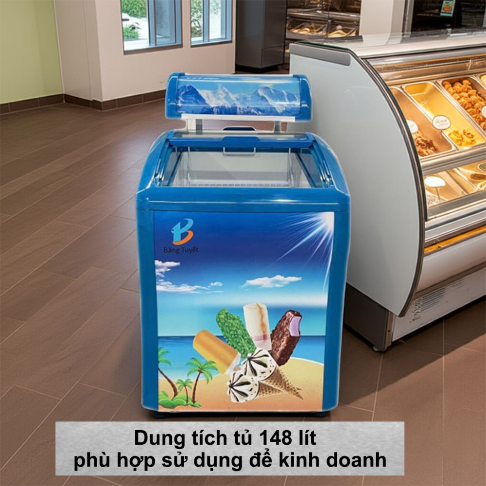 Tủ đông kem Lightcool SD-148Y 148 lít với dung tích lớn phù hợp kinh doanh