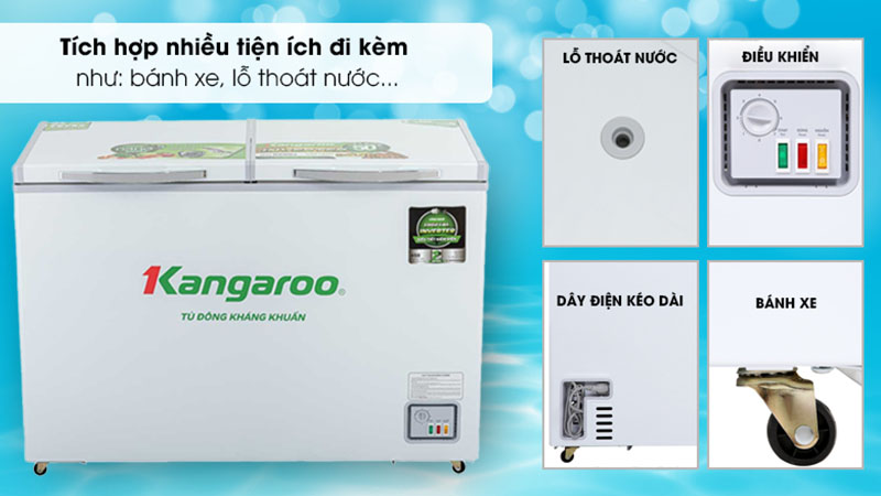 Tiện ích của Tủ đông kháng khuẩn Inverter Kangaroo 286 lít KG399IC1