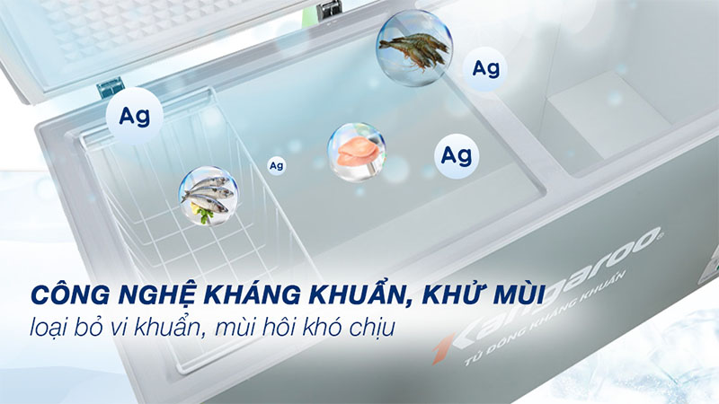 Công nghệ kháng khuẩn của Tủ đông kháng khuẩn Inverter Kangaroo 430 lít KGFZ490IG1