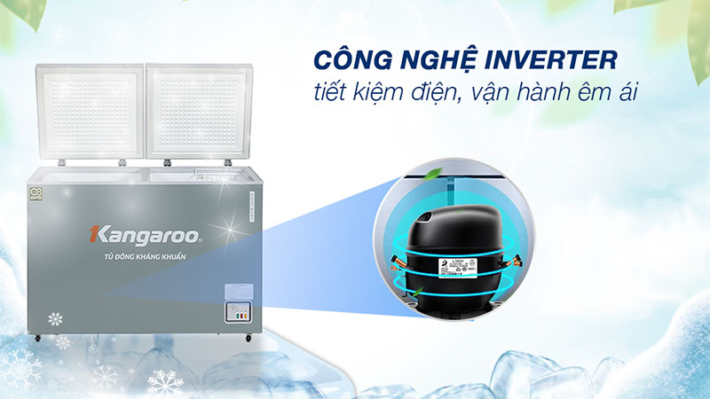 Công nghệ Inverter của Tủ đông kháng khuẩn Inverter Kangaroo 430 lít KGFZ490IG1