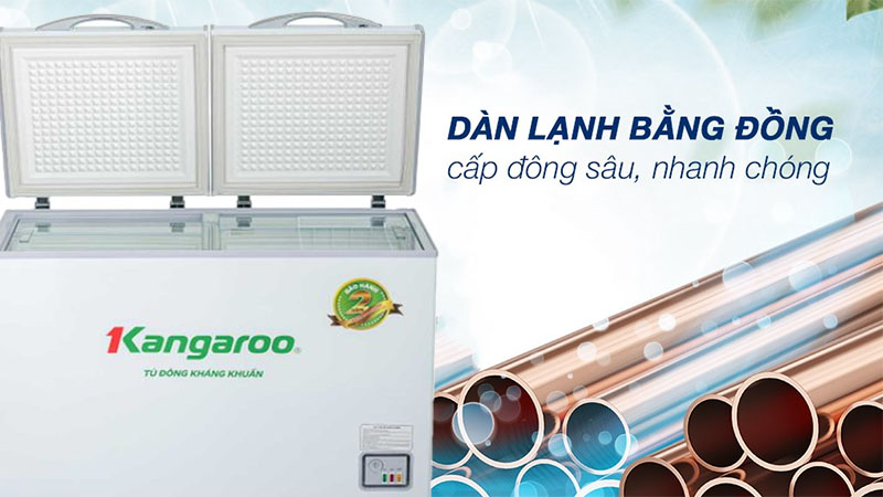 Chât liệu dàn lạnh của Tủ đông kháng khuẩn Kangaroo 286 lít KG399NC1