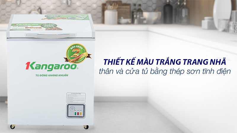 Thiết kế của Tủ đông kháng khuẩn Kangaroo 90 lít KG168NC1