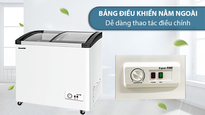 Bảng điều khiển của Tủ đông mặt kính lùa Aquafine JW-1200F