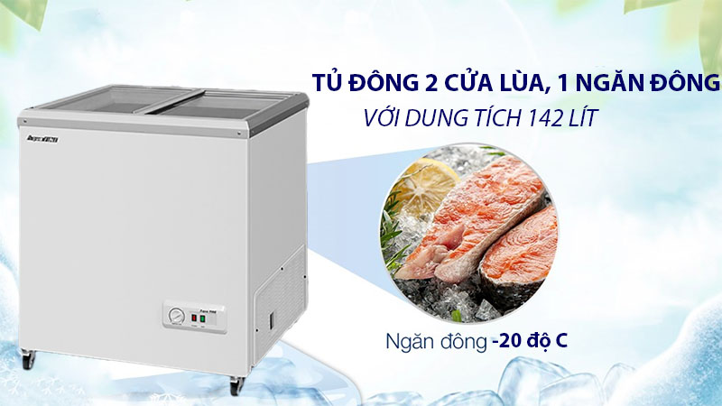 Dung tích của Tủ đông kính lùa AquaFine JW-200F