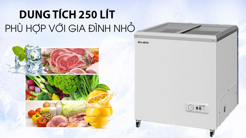 Dung tích của Tủ đông kính lùa AquaFine JW-245F