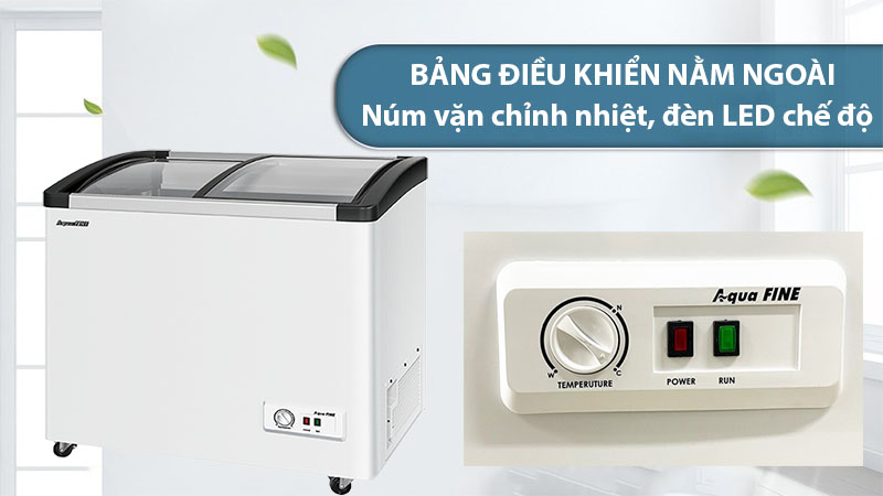 Bảng điều khiển của Tủ đông kính lùa Aquafine JW-1500F