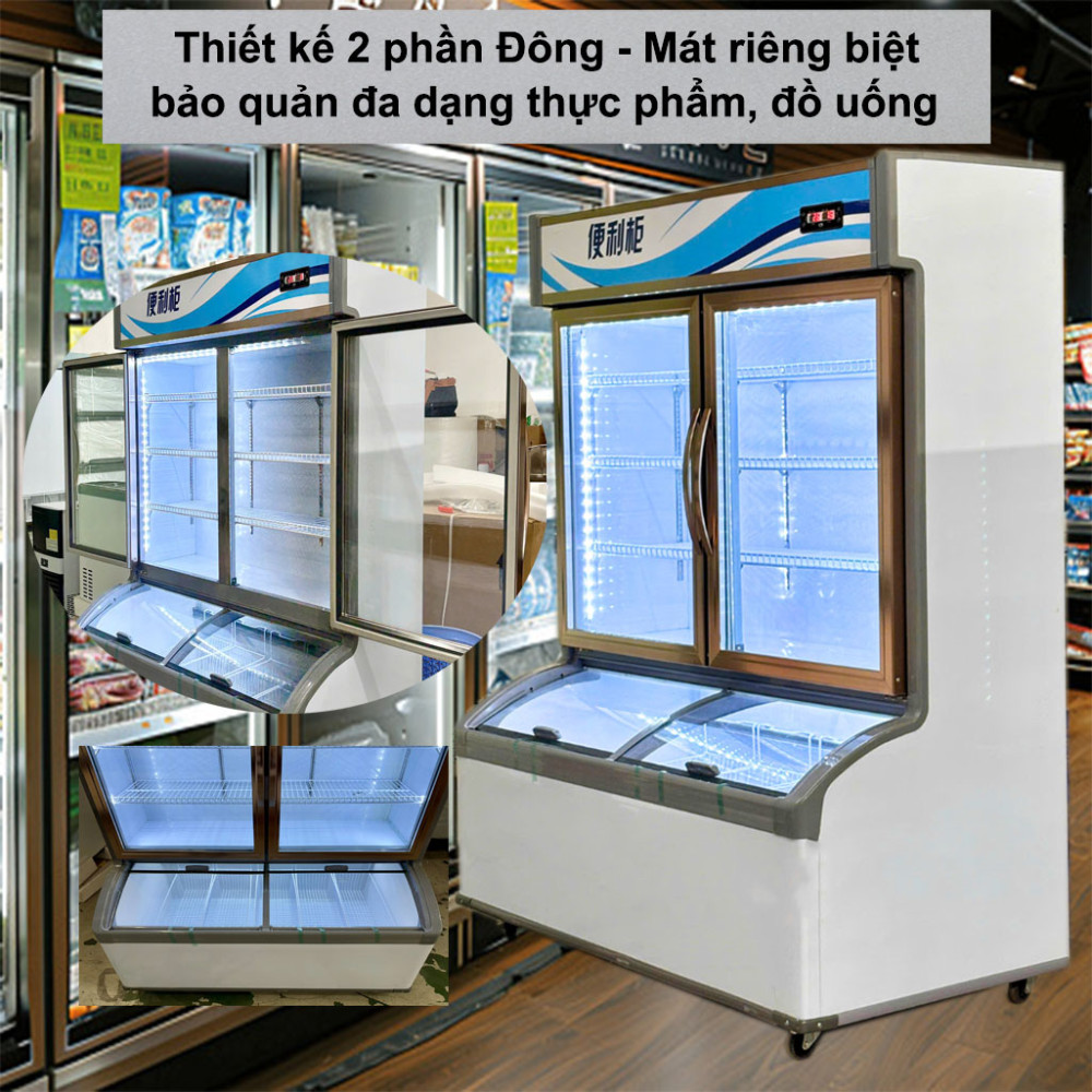 Tủ đông mát 2 chế độ  Lightcool SC-1520D 968L với 2 chế độ nhiệt tiện lợi