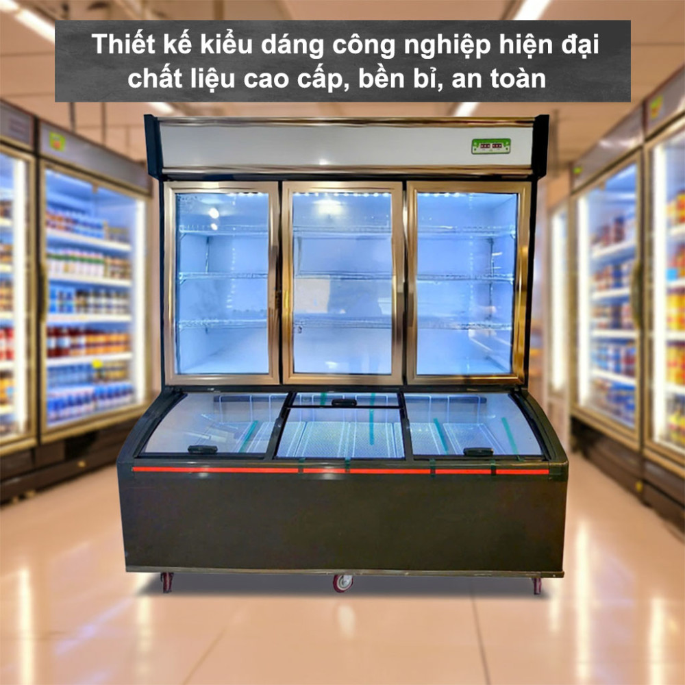 Tủ đông mát 2 chế độ Lightcool SC-1760D 1170L được thiết kế kiểu dáng công nghiệp hiện đại