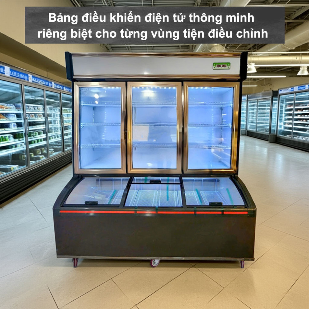 Tủ đông mát 2 chế độ Lightcool SC-1760D 1170L thiết kế bảng điều khiển thông minh