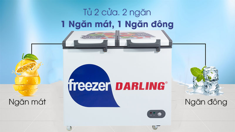 Thiết kế của Tủ đông mát 2 ngăn Darling DMF-4999W2