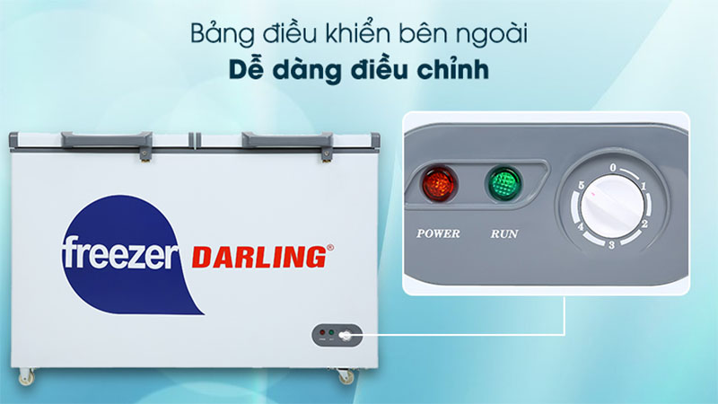 Bảng điều khiển của Tủ đông mát 2 ngăn Darling DMF-4999W2