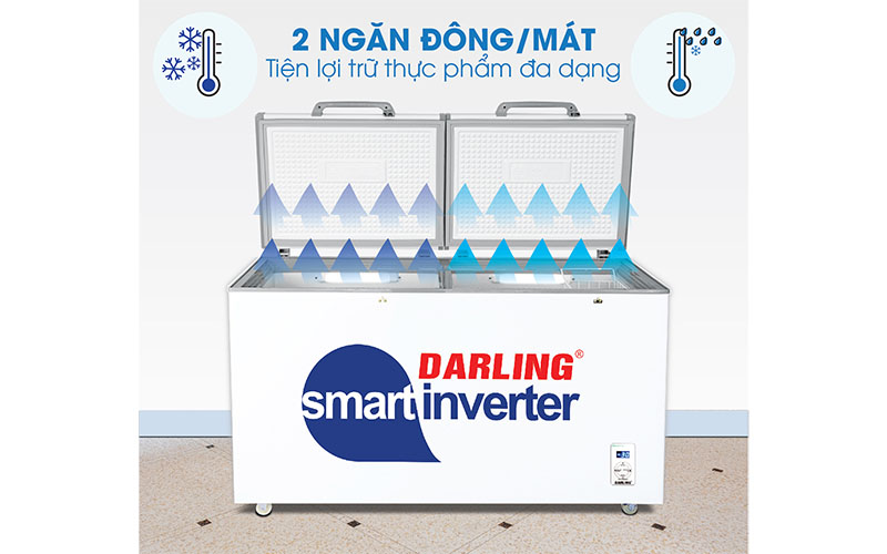 Thiết kế của Tủ đông mát 2 ngăn Inverter Darling DMF-2699WSI