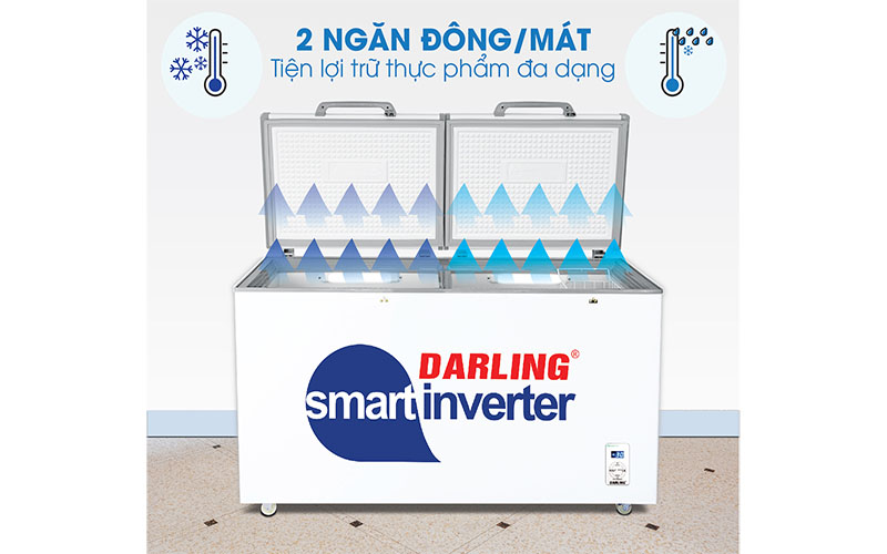 Tủ đông mát 2 ngăn Inverter Darling DMF-3699WSI