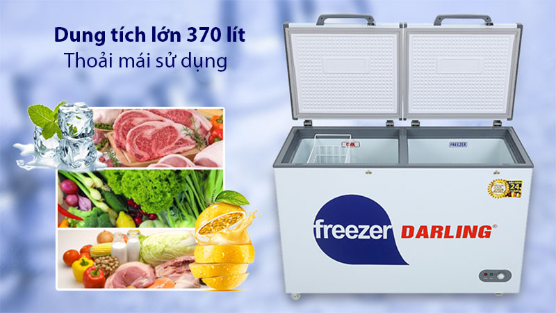 Dung tích của Tủ đông mát 260 lít Darling DMF-3999-W2