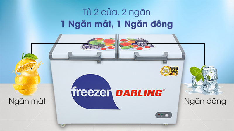 Thiết kế của Tủ đông mát 260 lít Darling DMF-3999-W2