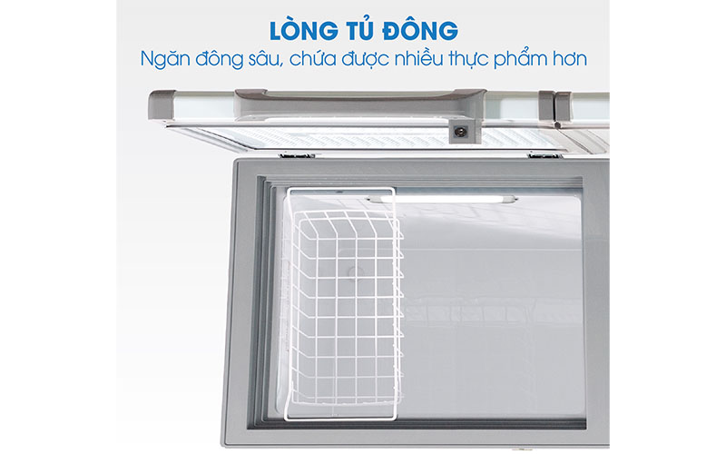 Thiết kế ngăn đông của Tủ đông mát 370L Darling DMF-3699WS-2