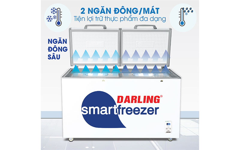 Tủ đông mát 370L Darling DMF-3699WS-2