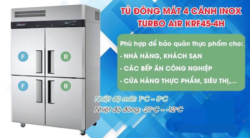 Thích hợp sử dụng cho nhà hàng, khách sạn, bếp ăn công nghiệp