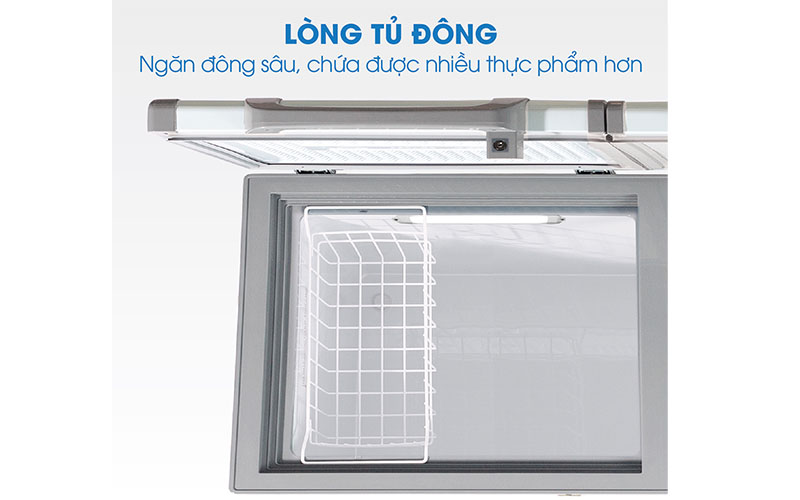 Thiết kế ngăn đông của Tủ đông mát 2 ngăn 450L Darling DMF-4699WS-2