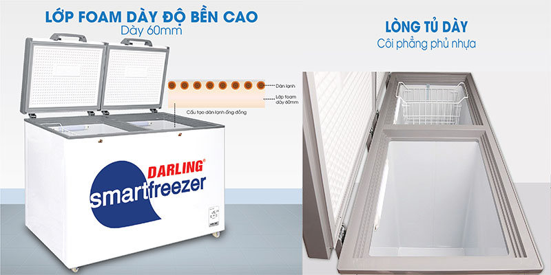 Thiết kế của Tủ đông mát 450L Darling DMF-4699WS-4