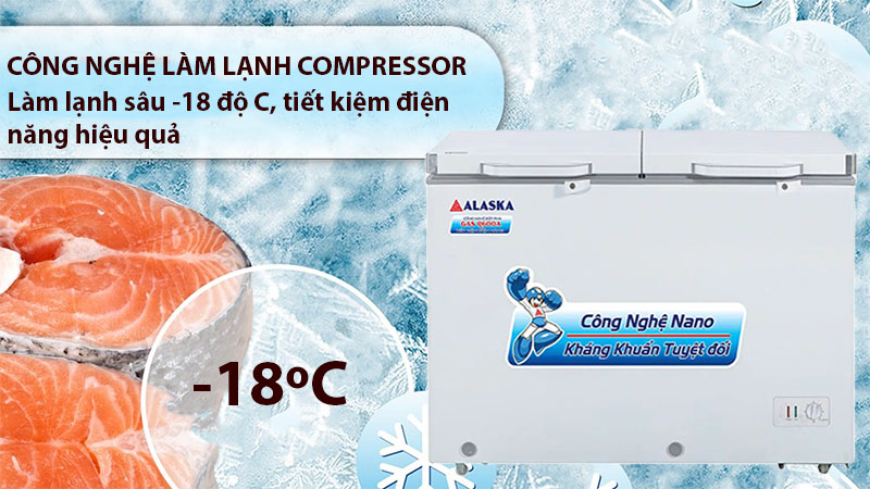 Công nghệ làm lạnh của Tủ đông mát Alaska BCD-5568N