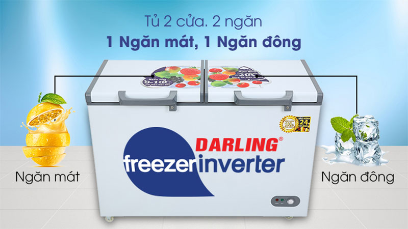 Tủ đông mát Inverter 370 lít Darling DMF-3999WI2