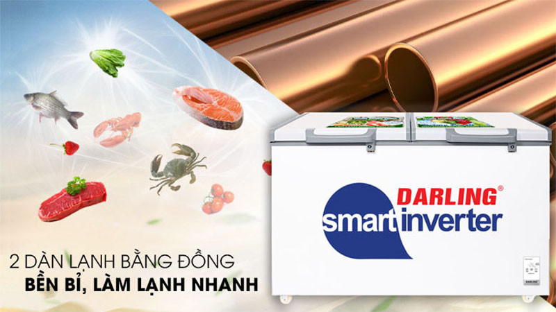 Dàn lạnh của Tủ đông mát Darling Inverter 450 lít Darling DMF-4699-WSI-4