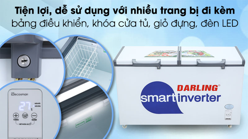 Thiết kế của Tủ đông mát Darling Inverter 450 lít Darling DMF-4699-WSI-4