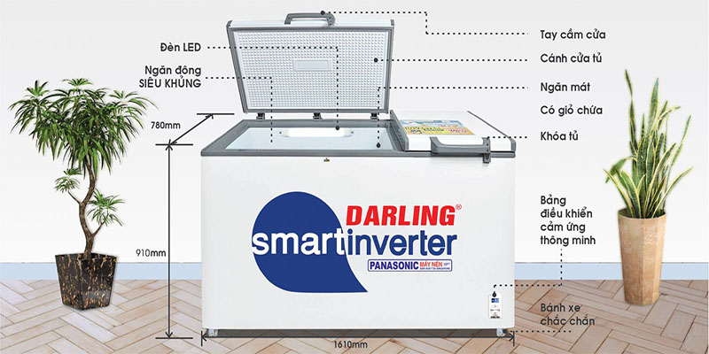 Tủ đông mát Inverter Darling DMF-7699WSI