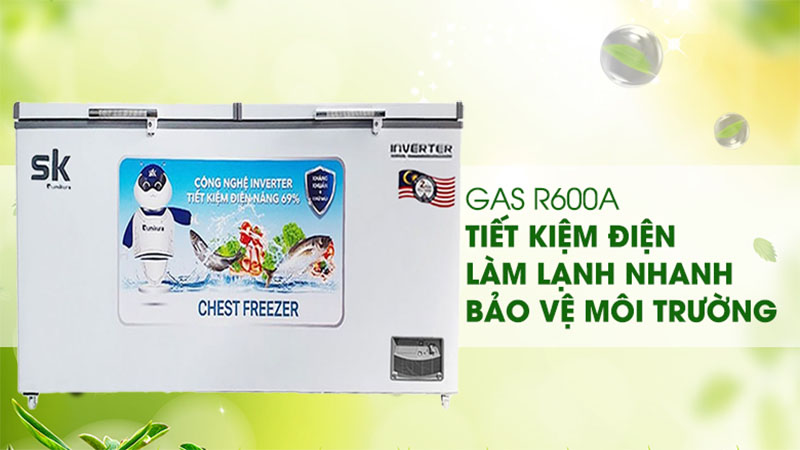 Gas làm lạnh của Tủ đông mát Inverter Sumikura SKF-400DI