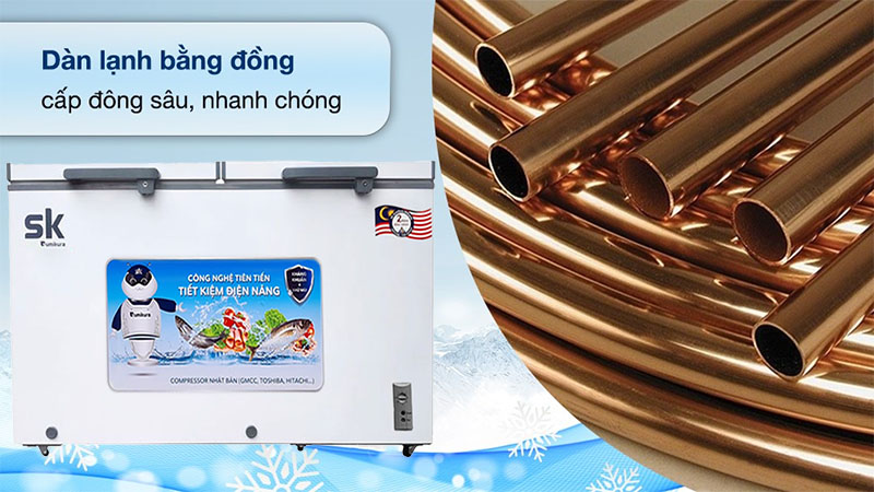 Dàn lạnh của Tủ đông mát Sumikura SKF-350D