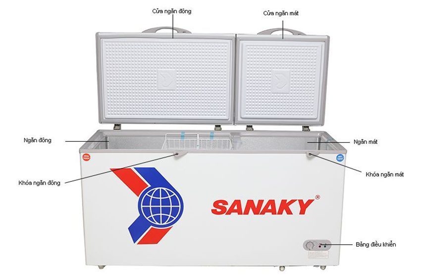 Chi tiết của Tủ đông mát dàn lạnh đồng Sanaky VH-5699W1