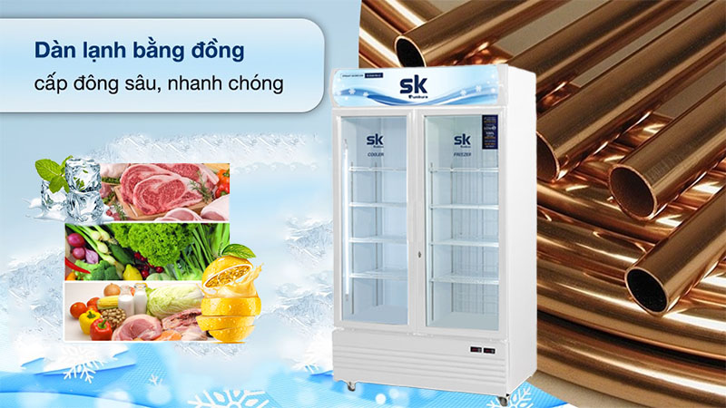 Chất liệu dàn lanh của Tủ đông mát đứng mặt kính Sumikura SKFC-120.IC 