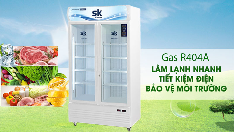 Gas làm lạnh của Tủ đông mát đứng mặt kính Sumikura SKFC-120.IC 