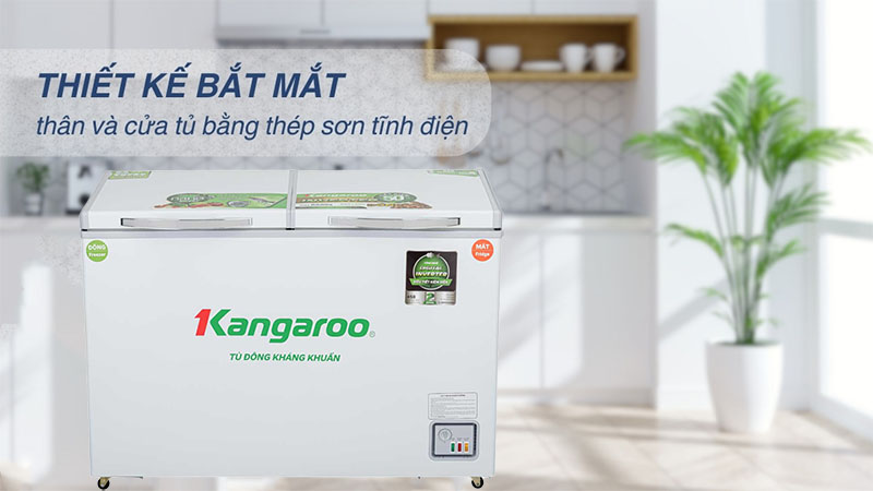 Thiết kế của Tủ đông mát kháng khuẩn Inverter Kangaroo 230 lít KG320IC2